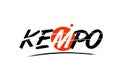 kempo word text logo icon with red circle design Royalty Free Stock Photo