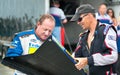 Ken Schrader Signing Autograph Royalty Free Stock Photo