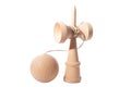 Kendama traditional Japanese toy isolated on white surface