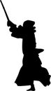 Kendo fighter silhouette