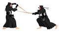 Kendo warriors fighting