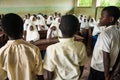 African students in a classroom during English lesson