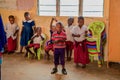 Kenia. African children from the Maasai village in school Royalty Free Stock Photo