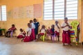 Kenia. African children from the Maasai village in school Royalty Free Stock Photo