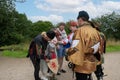 Kenilworth England July 29 2023 knight of Kenilworth castle joust