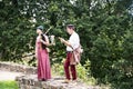 Kenilworth England July 29 2023 knight of Kenilworth castle joust