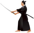 Kenjutsu Chudan Japanese samurai