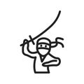 Kenjutsu icon vector image. Suitable for mobile apps, web apps and print media.