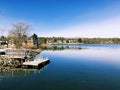 Kennebunk city winter landscape