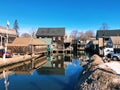 Kennebunk city winter landscape