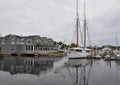 Kennebunkport, Maine, 30th June: Sailing Boats in the Harbor from Kennebunkport in Maine state of USA Royalty Free Stock Photo