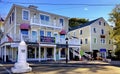 Charming Downtown Kennebunkport, Maine in Autumn Royalty Free Stock Photo
