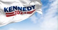 Kennedy 2024 Democratic presidential primaries campaign flag Royalty Free Stock Photo