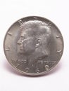 Kennedy Silver Half Dollar Head Royalty Free Stock Photo