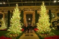 Kenneth Square, Pennsylvania, U.S - November 20, 2020 -Visitors enjoying the garden with Christmas decorations