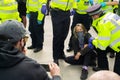 KENNINGTON, LONDON/ENGLAND - 5 September 2020: Extinction Rebellion protester being arrested