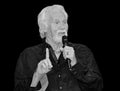 Kenny Rogers with microphone