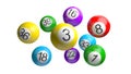 Keno lottery 3d balls Royalty Free Stock Photo