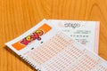 Keno lottery ticket from Polish Lotto Royalty Free Stock Photo