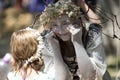 A nature loving fairy performes at the annual Bristol Renaissance Faire Royalty Free Stock Photo