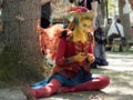 A colorful beautiful girl dressed as a fairy at the annual Bristol Renaissance Faire Royalty Free Stock Photo