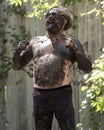 Comedians perform a funny act as mud eating people at the annual Bristol Renaissance Faire Royalty Free Stock Photo