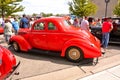 Side View of 1938 Ford Coupe at Annual Kenosha Car Show Royalty Free Stock Photo