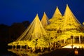 Kenrokuen Garden at night in Kanazawa, Japan