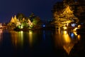 Kenrokuen Garden at night in Kanazawa, Japan