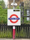 Kensal Green London Underground Metropolitan railway roundel sign