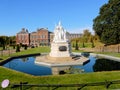 Kensington Palace with statue of Queen Victoria, Royal residence in London