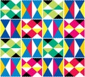 Kente african tribal vector seamless textile geometric pattern with vibrant shapes - traditional nwentoma mud cloth style from Gha Royalty Free Stock Photo