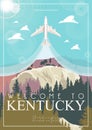 Welcome to Kentucky. Advertising vector image of travel to Kentucky, United States.