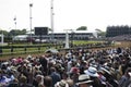 Kentucky Derby Crowd at Churchill Downs in Louisville, Kentucky USA