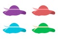 kentucky derby hats design vector flat isolated illustration