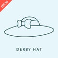 Kentucky derby hats design vector flat isolated illustration