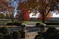 Fall, Autumn, colors, trees, bushes, red, orange, yellow, leaves, Kentucky, farm, country Royalty Free Stock Photo