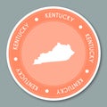 Kentucky label flat sticker design.