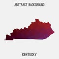 Kentucky map in geometric polygonal,mosaic style.