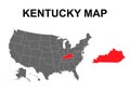 Kentucky map shape, united states of america. Flat concept icon symbol vector illustration