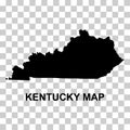 Kentucky map shape, united states of america. Flat concept icon symbol vector illustration