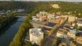 Aerial View Isolated on the State Capital City Downtown Frankfort Kentucky