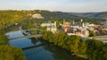 Aerial View Isolated on the State Capital City Downtown Frankfort Kentucky