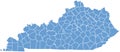 Kentucky State map by counties