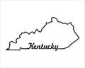 US state map. Kentucky outline symbol. Vector illustration