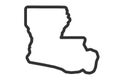 Kentucky outline symbol. US state map. Vector illustration