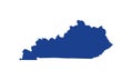 Kentucky State Map. Vector Design illustration