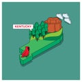 kentucky state. Vector illustration decorative design