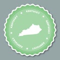 Kentucky sticker flat design.