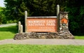 Kentucky U.S.A - August 20, 2021 - The sign on the entrance into the historic Mammoth Cave National Park Royalty Free Stock Photo